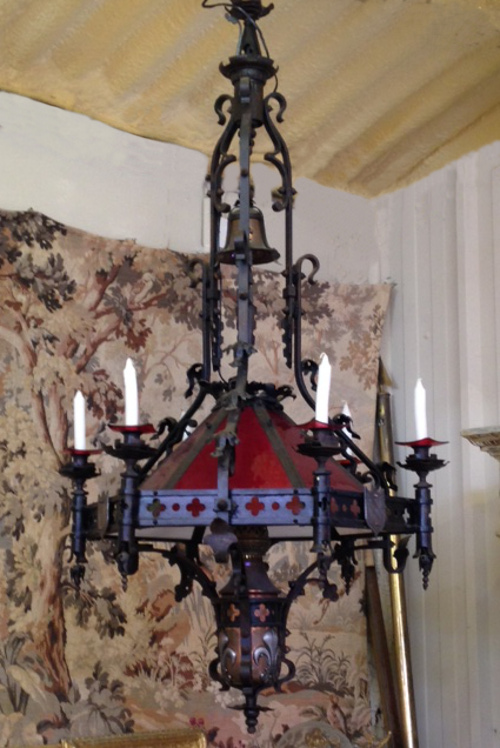 FRENCH ANTIQUE LARGE GOTHIC CHANDELIER